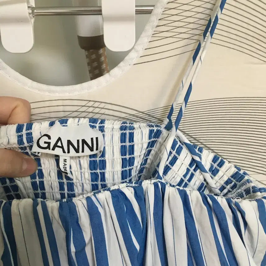 [BUNJANG] GANNI Striped Organic Cotton Maxi Dress Size 34 / GANNI 가니 스트라이프 오가닉 원피스 (34)
