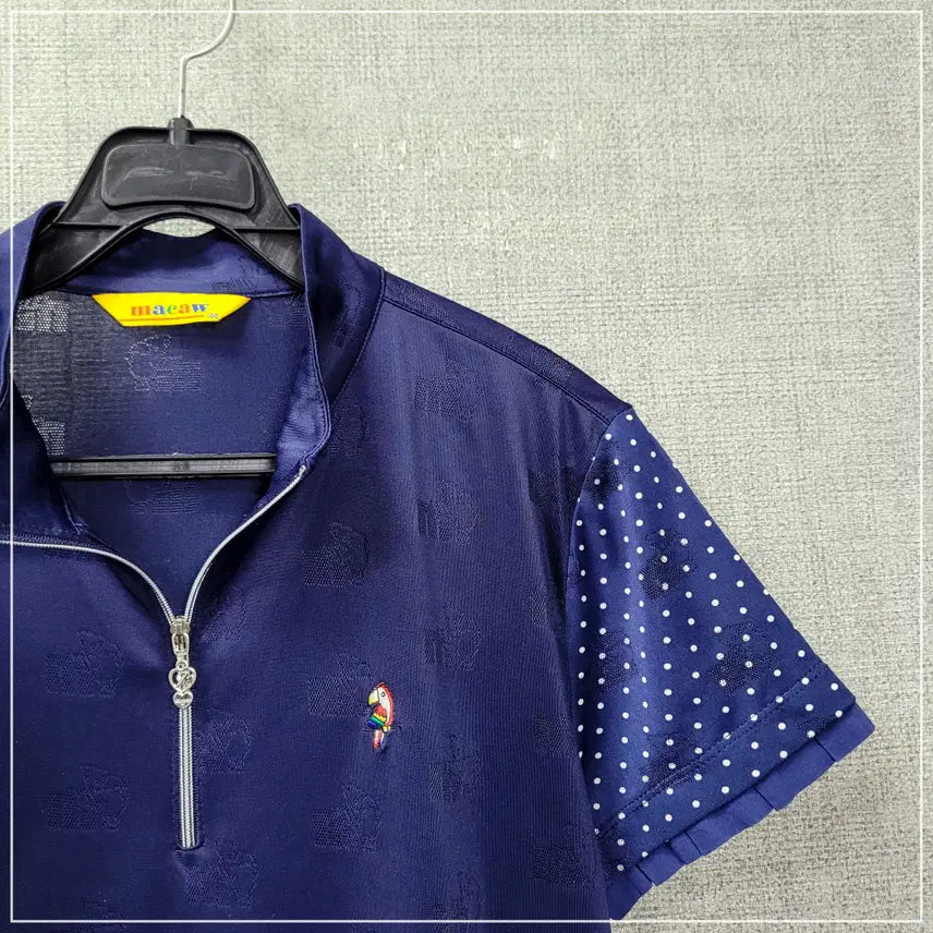 [BUNJANG] Mako Navy Mesh Short Sleeve T-Shirt Women&