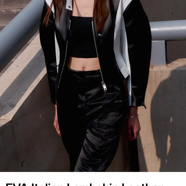[BUNJANG] Muse Lambskin Rider Jacket / (여성 택포) 뮤제 램스킨 라이더 자켓 36 B845