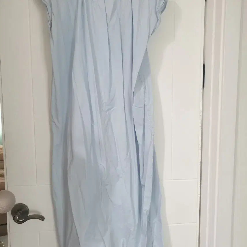 [BUNJANG] Sky Blue Linen Dress + Cardigan Set (2 Items) / (오늘특가) 하늘색 원피스+가디건 2종