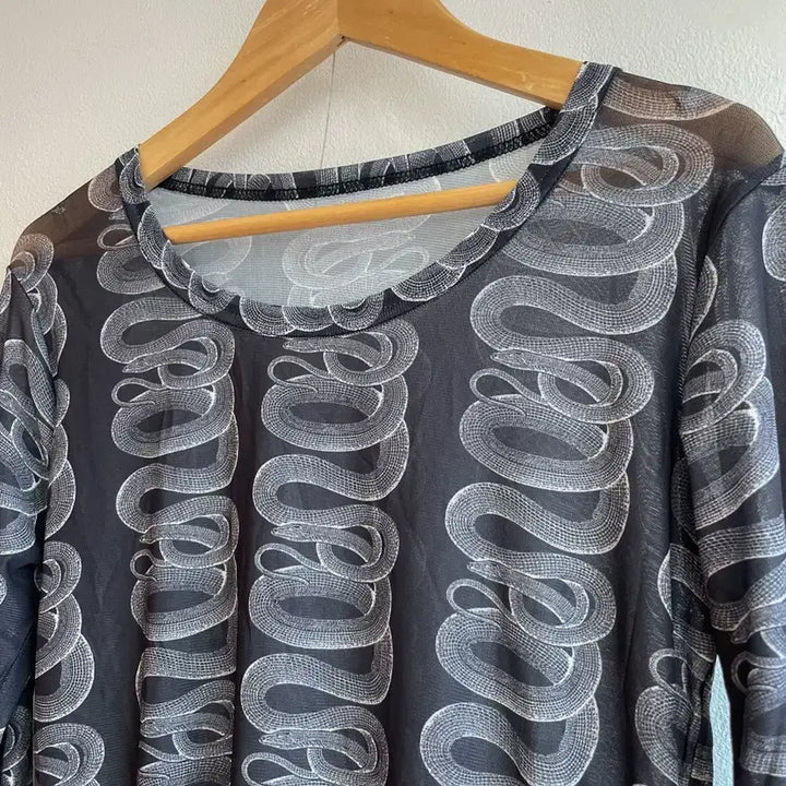 [BUNJANG] Hysteric Glamour Snake Mesh T-Shirt / 히스테릭글래머 스네이크 메쉬 티셔츠