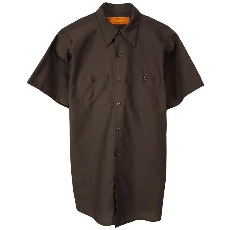 [BUNJANG] American Vintage Graphic Printing Short Sleeve Mechanic Shirt Olive Khaki / 아메리칸빈티지 그래픽 프린팅 반팔 메카닉 셔츠 올리브 카키 M20319