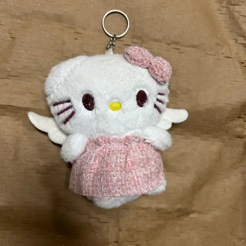 [BUNJANG] Pink Tweed Doll Charm / 핑크 트위드 인형 키링