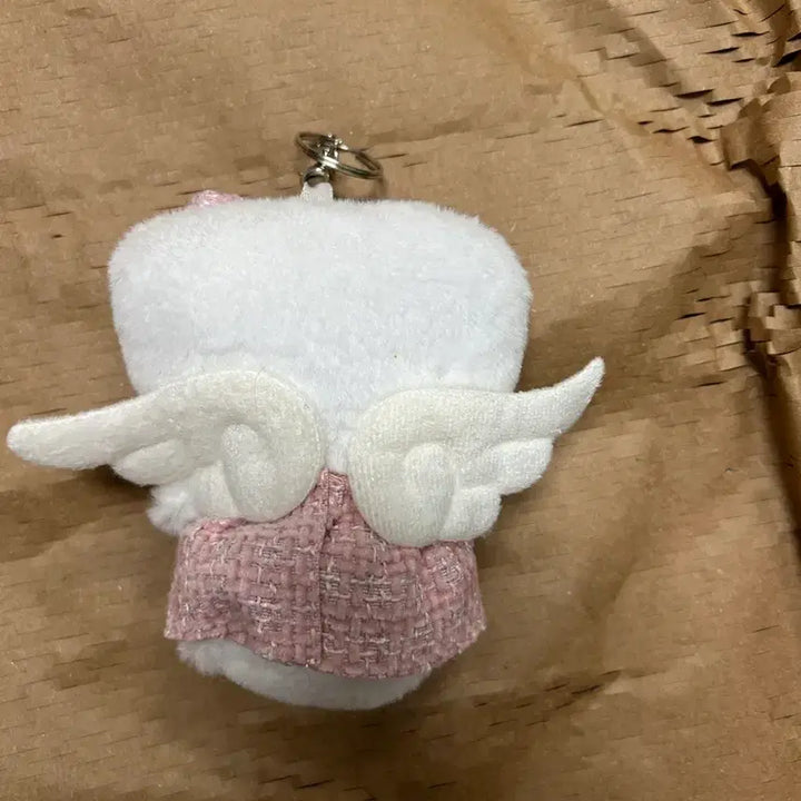[BUNJANG] Pink Tweed Doll Charm / 핑크 트위드 인형 키링