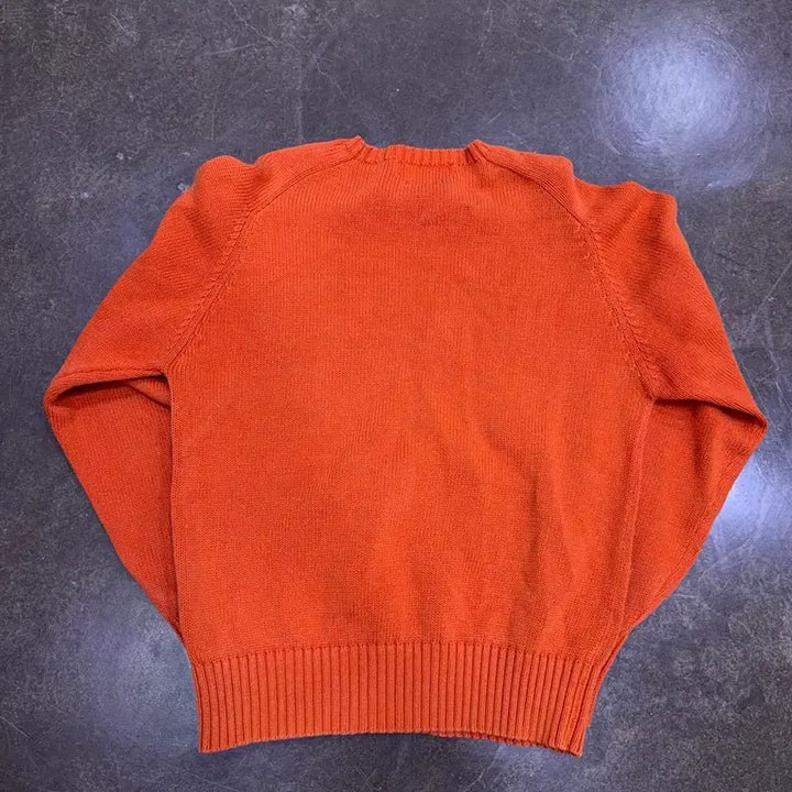 [BUNJANG] Polo Ralph Lauren Classic Knit Sweater Orange Size 90 / 폴로 랄프로렌 클래식 니트 스웨터 오렌지 90