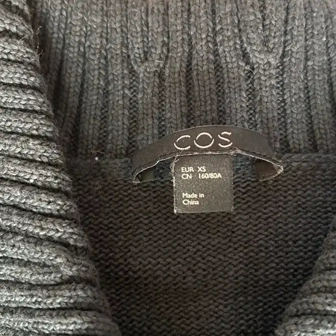 [BUNJANG] COS Dark Green Big Collar Cropped Cardigan XS / COS 코스 다크그린 빅카라 가디건