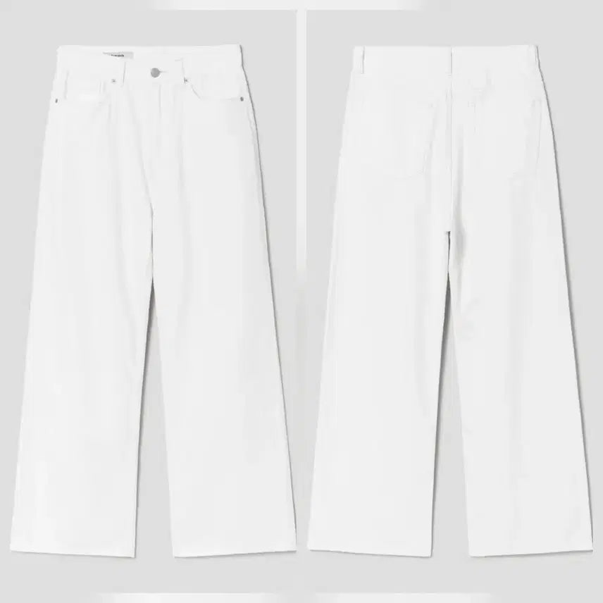 [BUNJANG] 8 Seconds White Denim Wide Pants / 에잇세컨즈 화이트 데님 와이드 팬츠