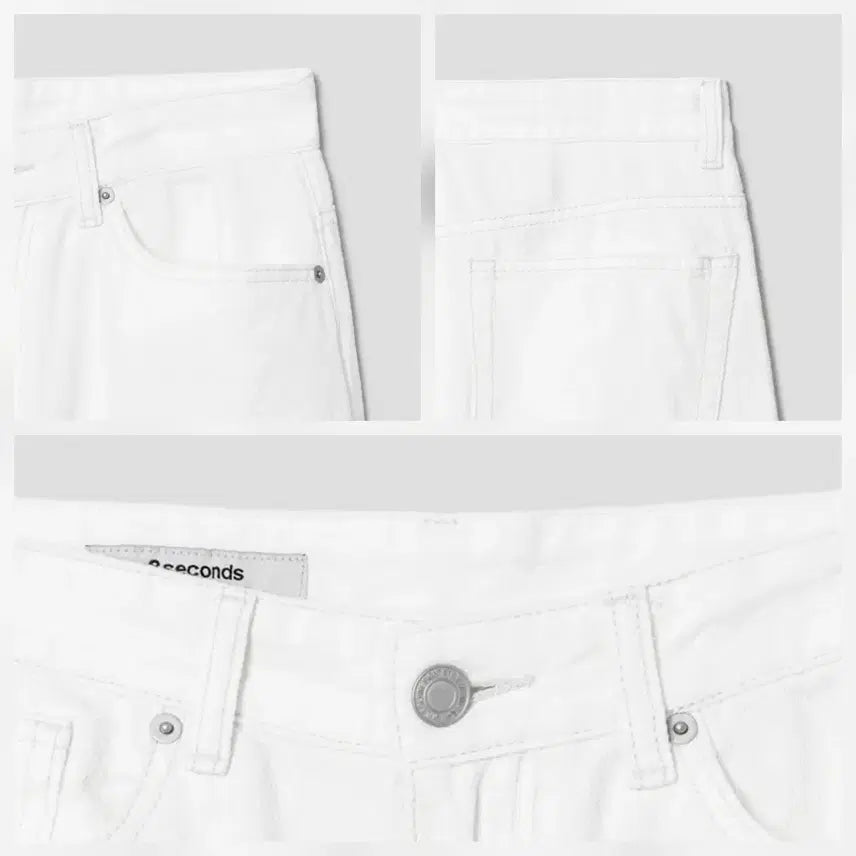 [BUNJANG] 8 Seconds White Denim Wide Pants / 에잇세컨즈 화이트 데님 와이드 팬츠