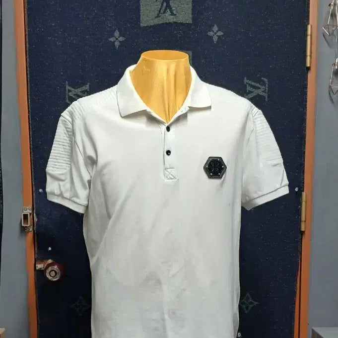 [BUNJANG] Philipp Plein Collar T-Shirt White / 필립플레인 카라티샤스  100
