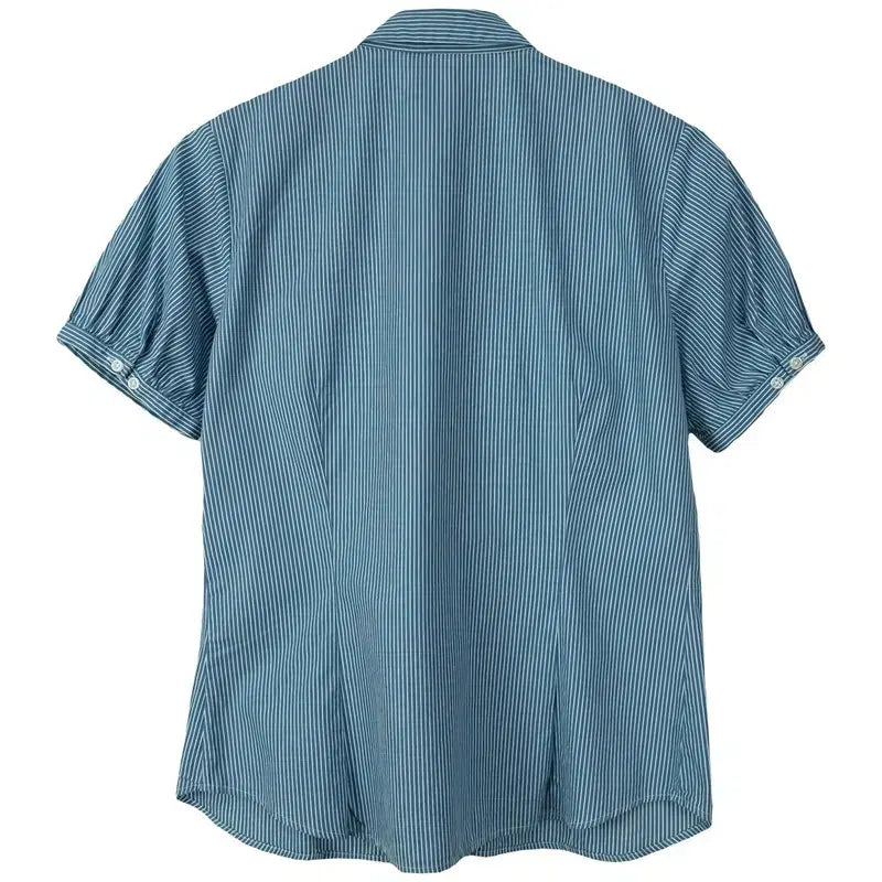[BUNJANG] Polo Ralph Lauren Ruffle Stripe Short Sleeve Blouse (Women&