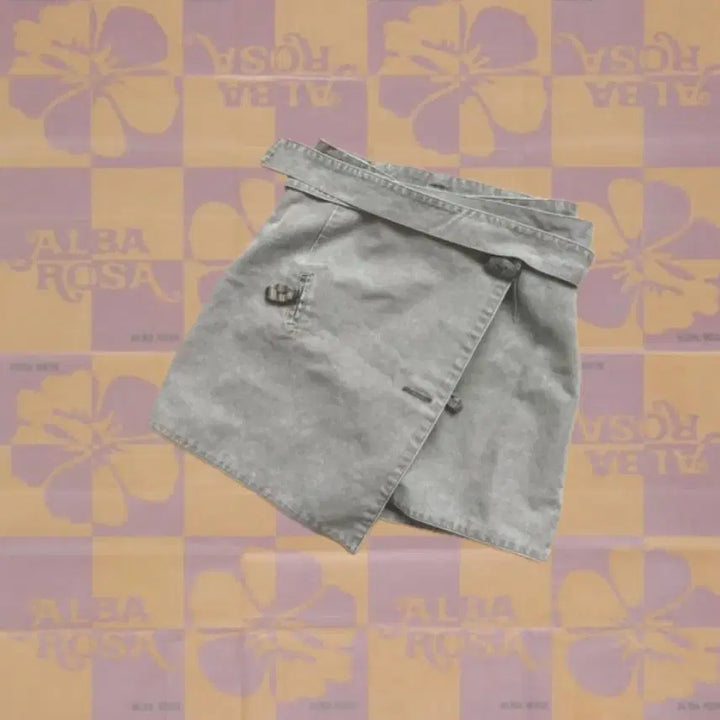 [BUNJANG] ALBAROSA Sand Beige Button Wrap Skirt / ALBAROSA 알바로사 샌드베이지 버튼 랩스커트
