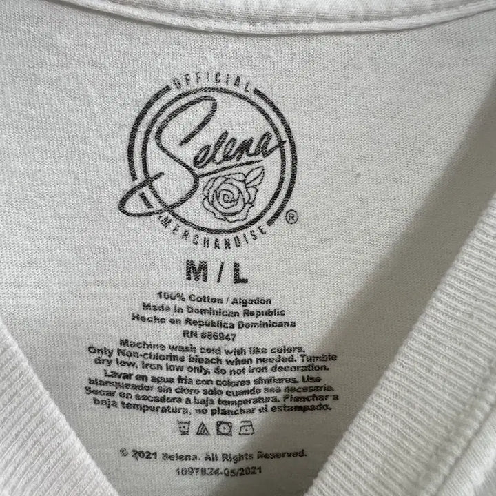 [BUNJANG] Selena Quintanilla Graphic T-Shirt White / 셀레나 퀸타니야 프린팅 티셔츠 화이트