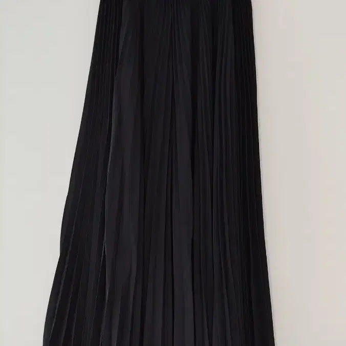 [BUNJANG] Wide Pleated Skirt Pants with Elastic Waistband / 55 66 블랙 폴리원단 폭 진짜 넓은 주름 허리 올밴딩 치마바지