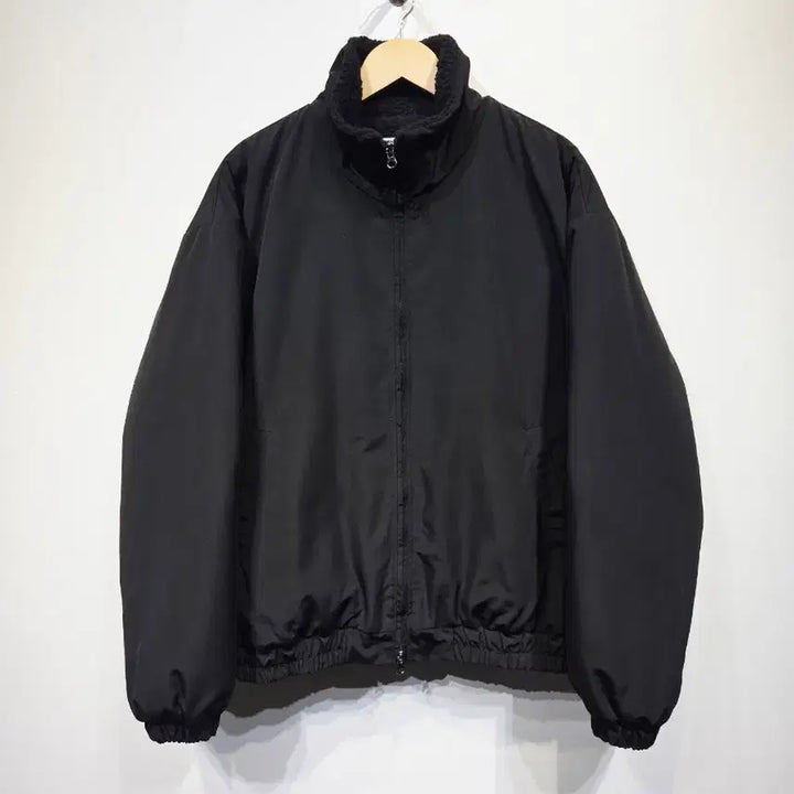 [BUNJANG] ETHOS Black Fleece Collar Blouson Jumper / ETHOS 에토스 플리스 카라 블랙 블루종 점퍼