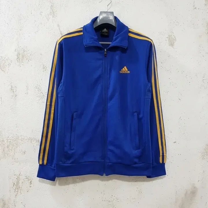 [BUNJANG] Adidas Blue/Yellow 3-Stripes Track Top (Size 95) / 아디다스 파랑/노랑 삼선 트랙탑 95