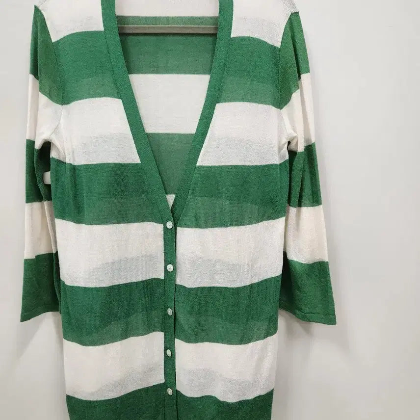 [BUNJANG] SBEZ No. 9 Green Stripe Cardigan / sbez no. 9 그린 스트라이프 가디건