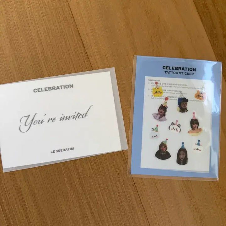 [BUNJANG] LE SSERAFIM Celebration Photobooth Postcard Sticker Set / 르세라핌 셀레브레이션 공방 엽서 스티커 세트