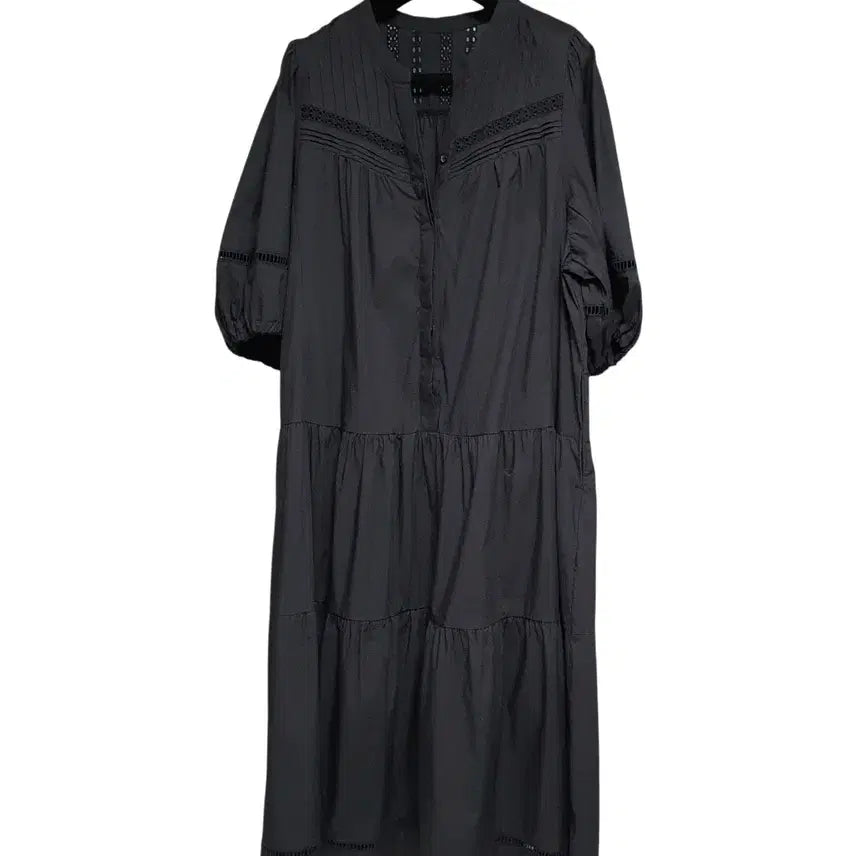 [BUNJANG] The AtG Eyelet Puff Sleeve Long Dress (Size 66-88) / the AtG더엣지 정품 아일렛 퍼프롱원피스66~77 88
