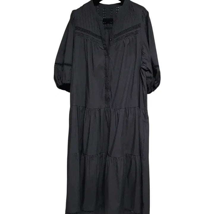 [BUNJANG] The AtG Eyelet Puff Sleeve Long Dress (Size 66-88) / the AtG더엣지 정품 아일렛 퍼프롱원피스66~77 88