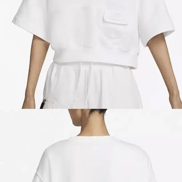 [BUNJANG] Nike Cropped Short Sleeve Sweatshirt / 나이키 크롭반팔맨투맨