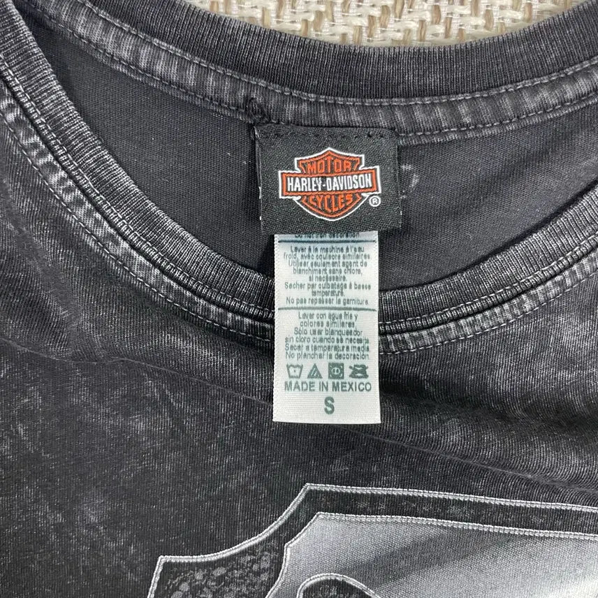 [BUNJANG] Harley-Davidson Vintage Washed Skull Graphic Short Sleeve T-Shirt (Women&