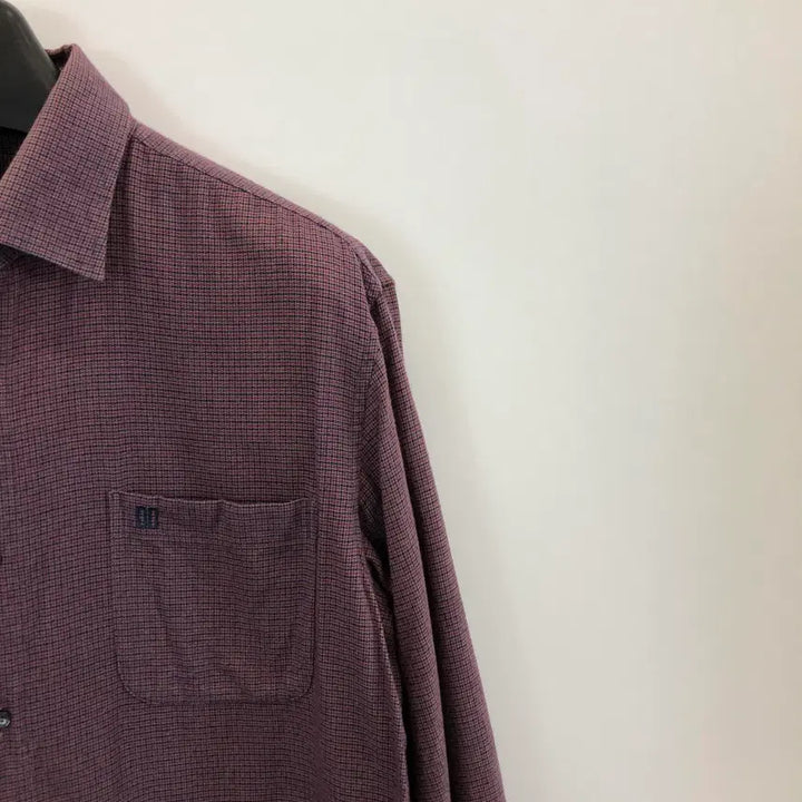 [BUNJANG] Daks Embroidered Logo Gingham Shirt (Size 100) / 닥스 자수로고 깅엄셔츠 100