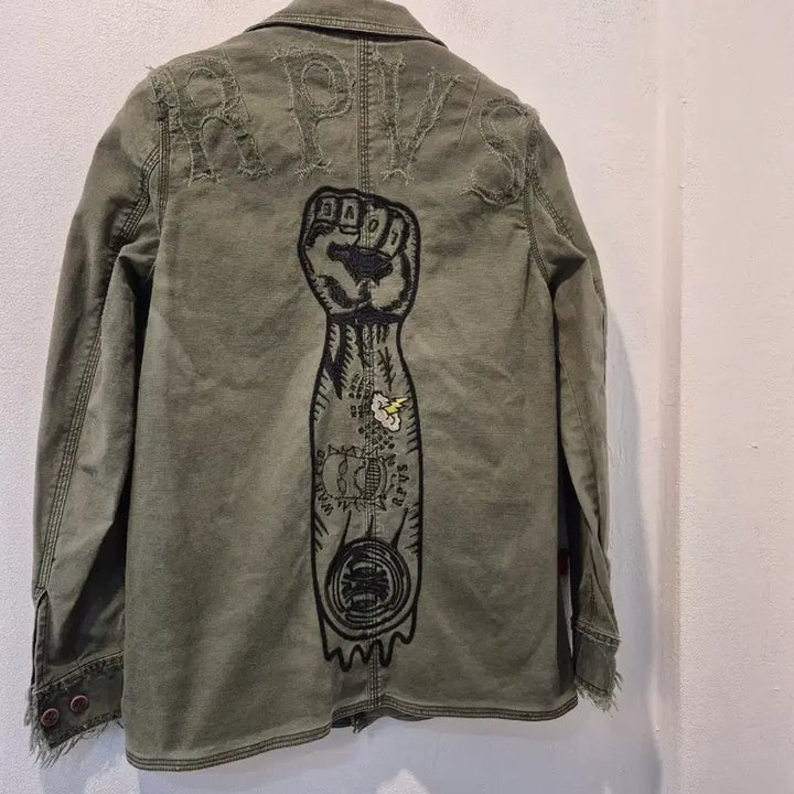 [BUNJANG] RPVS Vintage Denim Military Jacket / RPVS 빈티지 데님 밀리터리 자켓