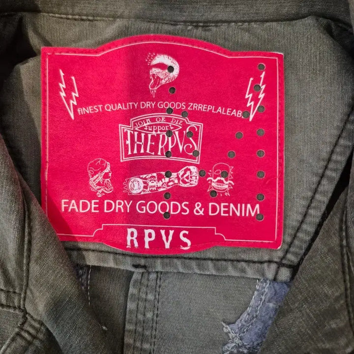 [BUNJANG] RPVS Vintage Denim Military Jacket / RPVS 빈티지 데님 밀리터리 자켓