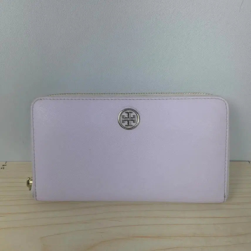 [BUNJANG] Tory Burch Bi-Fold Long Wallet Purple Leather / 19x11 토리버치 연보라 가죽 장지갑