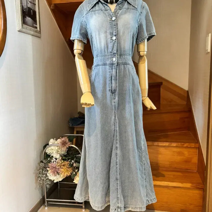 [BUNJANG] Sisley Long Denim Dress / 시슬리