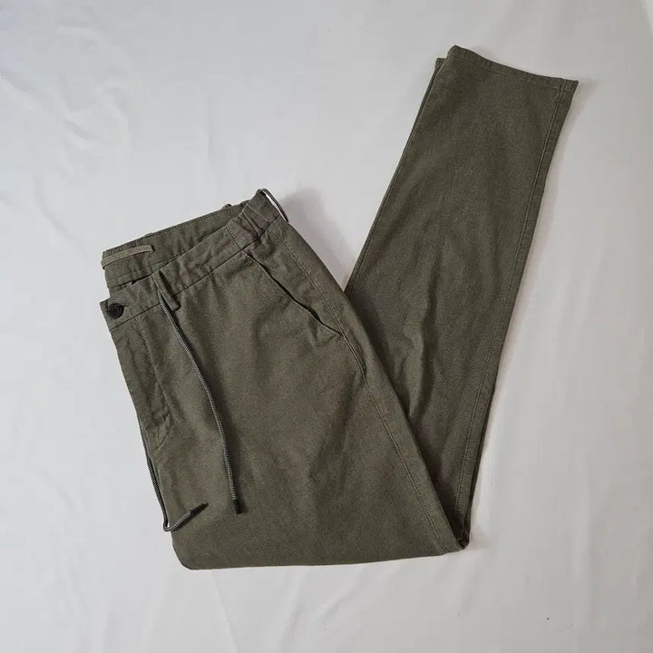 [BUNJANG] Massimo Dutti Linen Blend Banding Classic Slacks Pants / 마시모두띠 스트링 슬랙스 팬츠 바지 린넨 밴딩 클래식 34