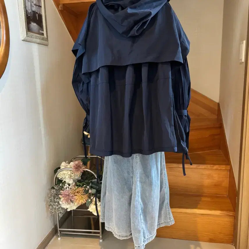 [BUNJANG] Navy Windbreaker Set Prada Fabric Full Shirring High-End / 네이비 바람막이 세트  풀셔링 프라다원단.고가라인