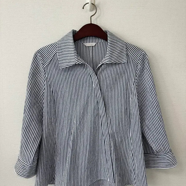 [BUNJANG] JJ JIGOTT Striped Spandex Blend Shirt Size 66 / JJ JIGOTT 스트라이프 스판 셔츠 66