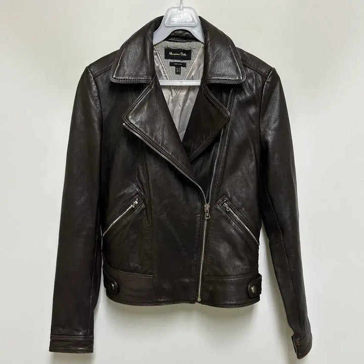 [BUNJANG] Massimo Dutti Dark Brown Lambskin Rider Jacket (XS) / [여자-85 (XS)]마시모두띠 다크브라운 양가죽 라이더 자켓