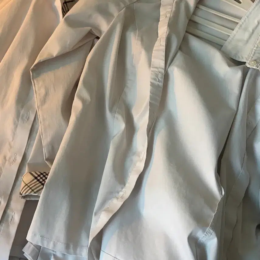 [BUNJANG] School Uniform Shirt (Ivory/White) / 교복와이셔츠 아이보리 화이트