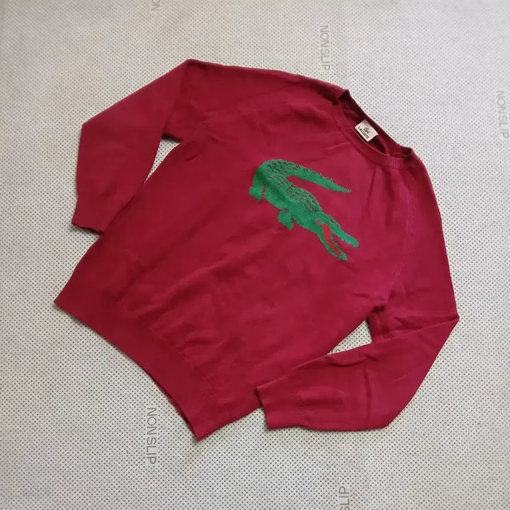 [BUNJANG] Lacoste Big Logo Knit Burgundy / 라코스테 빅로고 니트 버건디