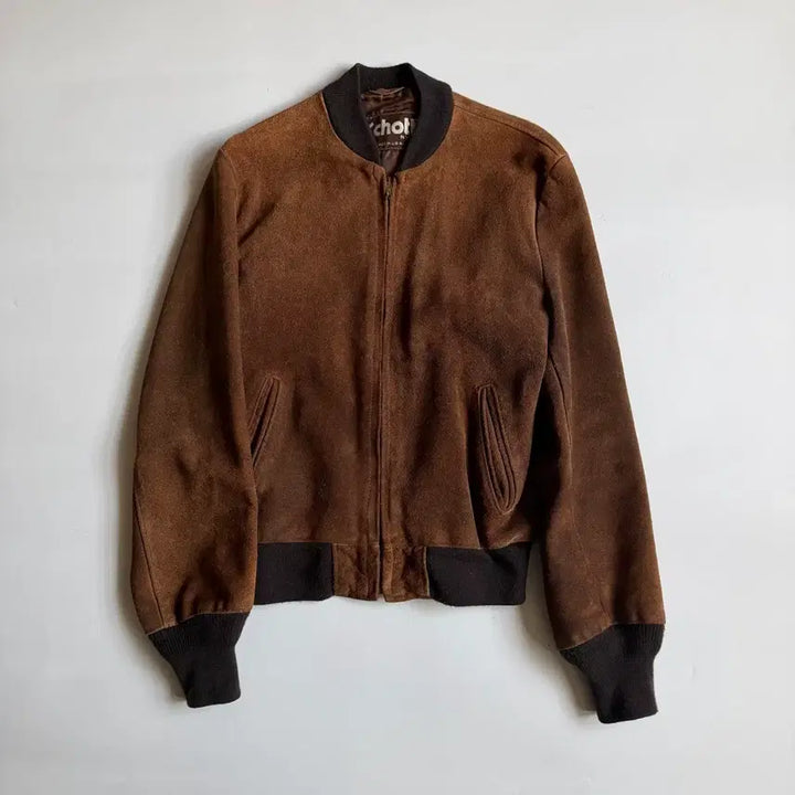 [BUNJANG] Schott 80s-90s Suede Zip-Up Jacket / 8-90s 쇼트 Schott 스웨이드 집업 자켓