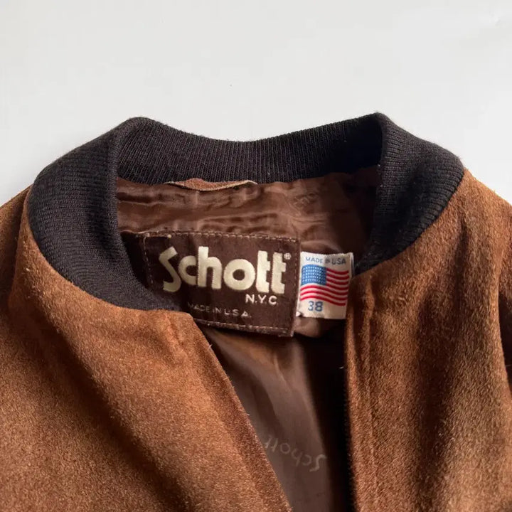 [BUNJANG] Schott 80s-90s Suede Zip-Up Jacket / 8-90s 쇼트 Schott 스웨이드 집업 자켓