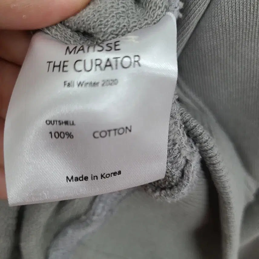 [BUNJANG] Matisse The Curator V-Neck Sweatshirt Grey / 마티스 더 큐레이터 V넥 맨투맨 회색/1/앨리스/1198