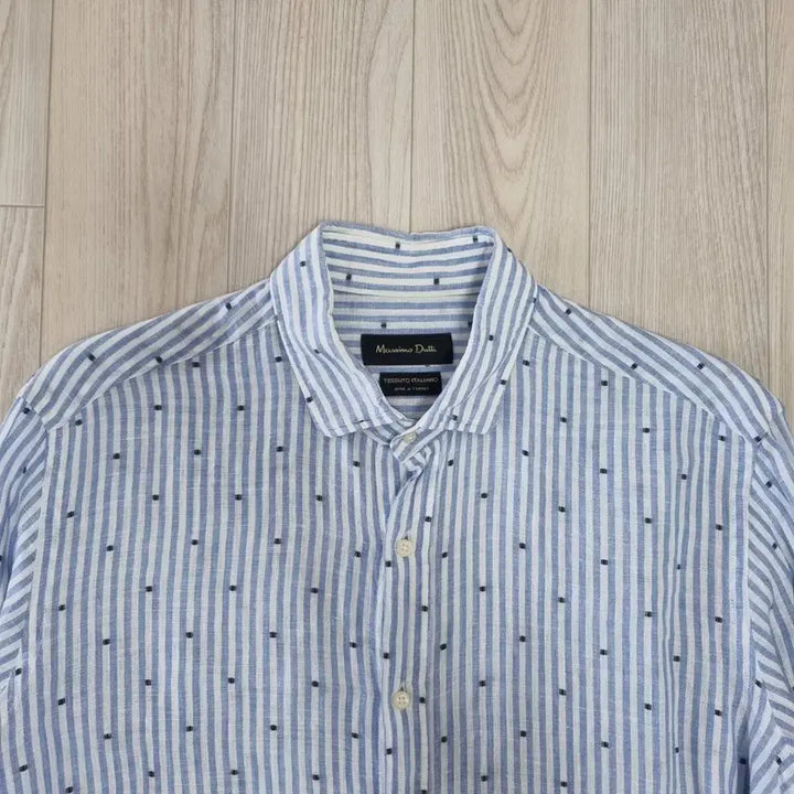 [BUNJANG] Massimo Dutti Striped Linen Shirt (L) / 마시모두띠 스트라이프 린넨셔츠 (L)