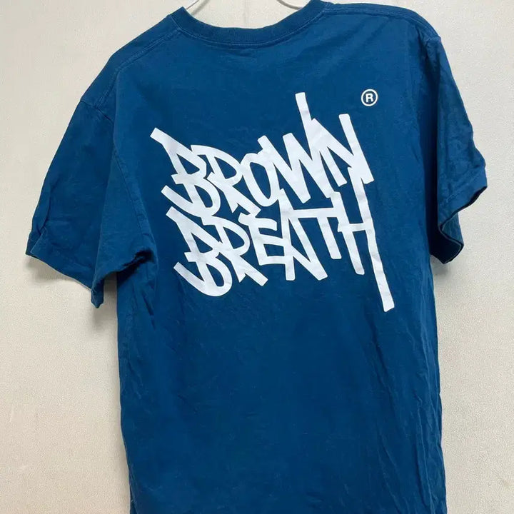 [BUNJANG] Brownbreath Short Sleeve T-Shirt Deep Blue / 브라운브레스 반팔