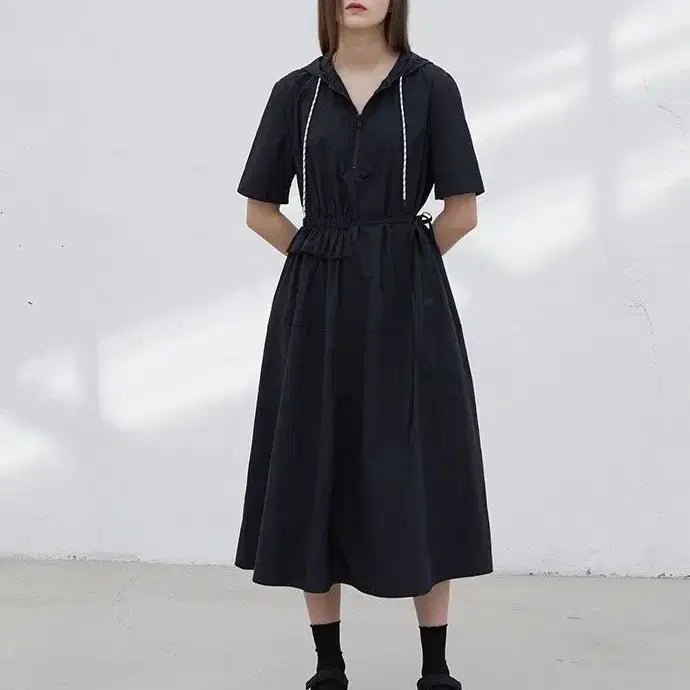 [BUNJANG] Egoist Anorak Hooded Long Dress / 에고이스트 아노락 후드 롱원피스