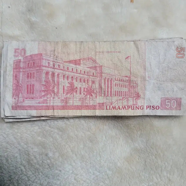 [BUNJANG] Philippines Old 50 Pesos Used Banknotes Bundle Set (10 pieces) / 필리핀 구권50페소 사용제 지폐 10장 일괄