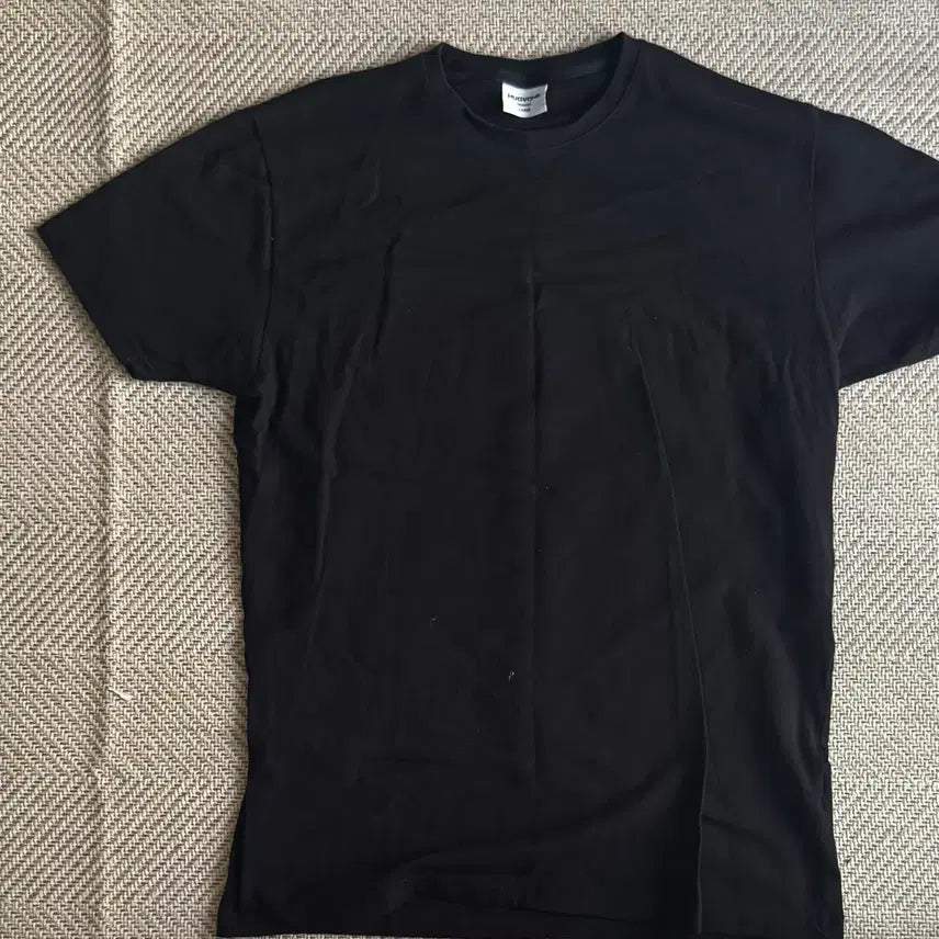 [BUNJANG] Hugbon Muscle Fit Short Sleeve T-Shirt (L, Black) / 허그본 머슬핏 반팔