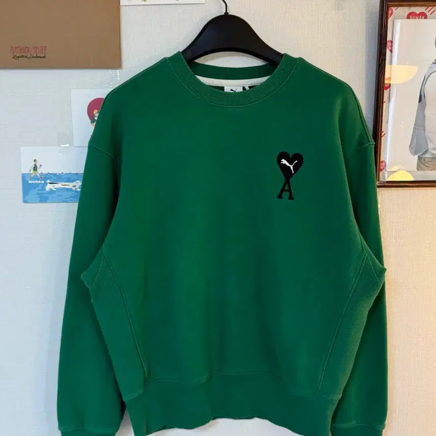 [SOLD OUT] [M]푸마 X 아미 크루넥 스웻셔츠 맨투맨 그린