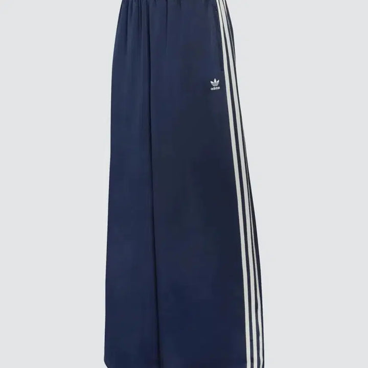 [BUNJANG] Satin Wide Leg Track Pants - Night Indigo/White / 새틴 와이드 레그 트랙 팬츠 - 나이트인디고:화이트 / KQ6543 36