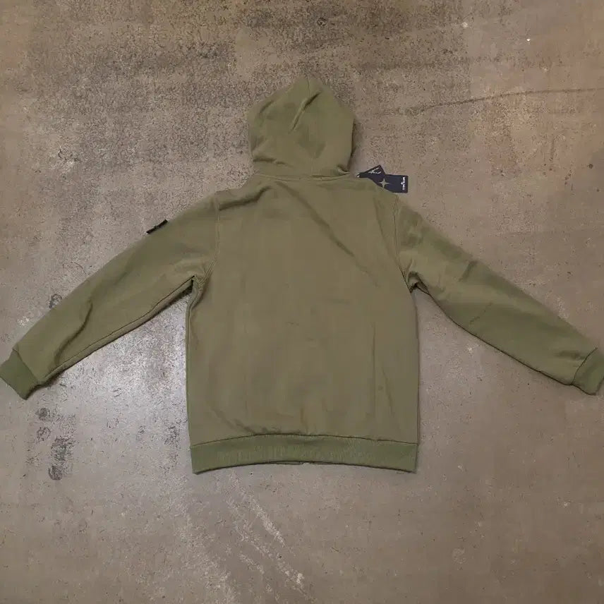 [BUNJANG] Stone Island Khaki Hooded Zip-Up Jacket L / 스톤아일랜드 후드집업 100(L) 새상품