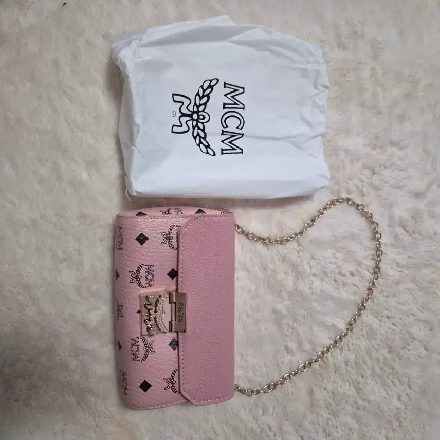 [BUNJANG] Pink Chain Crossbody Bag / 핑크색 체인 크로스백 가방 하자 새상품