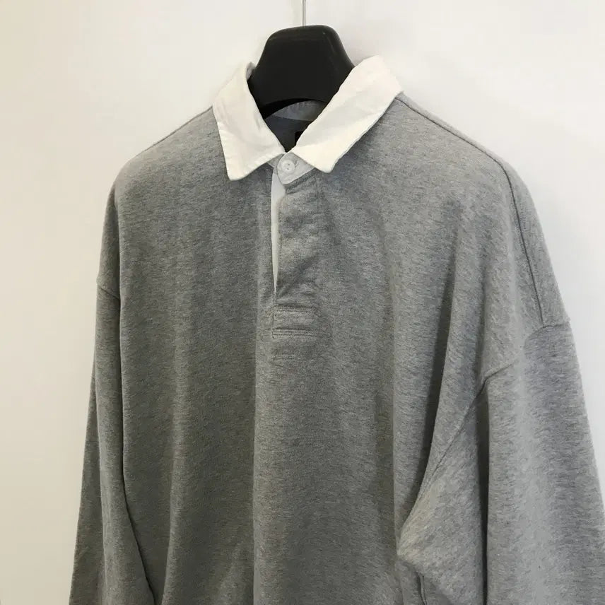 [BUNJANG] Melange Master Oversized Rugby T-Shirt / 멜란지마스터 오버사이즈 럭비카라티 [XL]