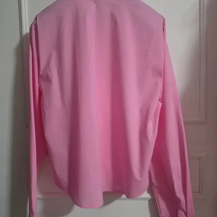 [BUNJANG] Nisum Pink Crisp Cropped Shirt / 니썸 핑크 바스락 크롭 셔츠